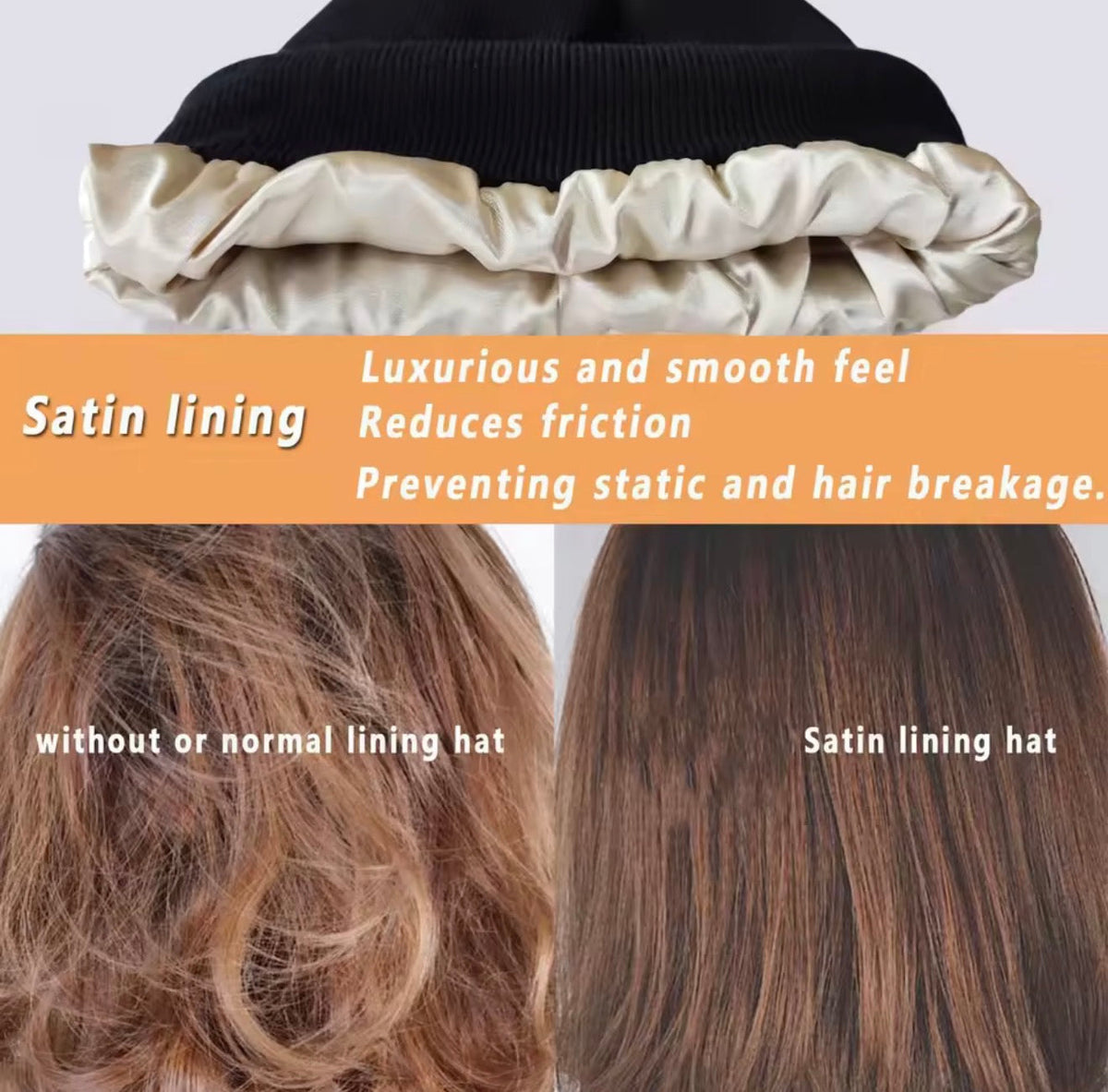 Satin Lined Winter Beanie